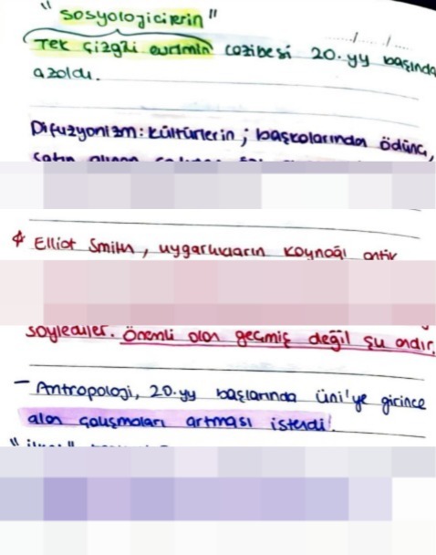 Antropoloji vize notları -psikoloji bölümü                                                                                                                                                                                                                